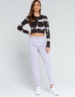 FULL TILT Tie Dye Black Crop Baby Tee