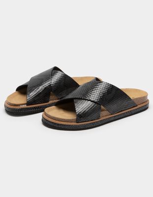 FREE PEOPLE Sidelines Black Footbed Sandals