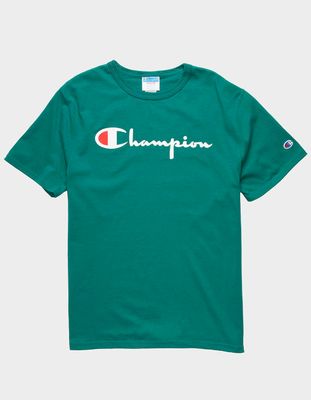 CHAMPION Script Green T-Shirt