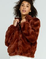 WEST OF MELROSE Fur Sure Chevron Jacket