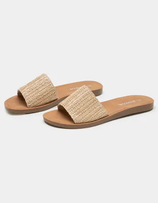 SODA Comfort Natural Slide Sandals