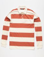RSQ Burnt Red Classic Rugby Shirt