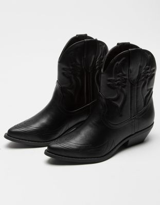 SODA Black Short Western Boots