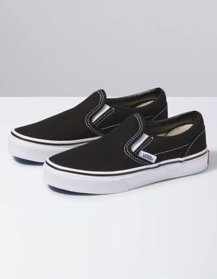 VANS Classic Slip-On Black & White Kids Shoes