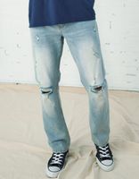 RSQ Slim Straight Faded Destroyed Jeans