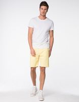 RSQ Mid Length Light Yellow Chino Shorts