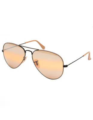 RAY-BAN Aviator Mirror Light Brown Polarized Sunglasses