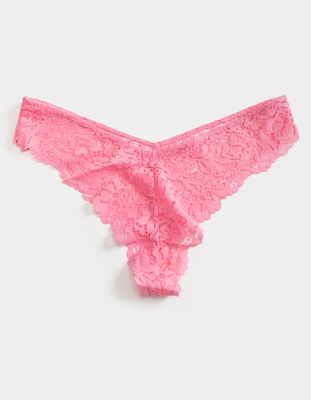 FULL TILT V Front Lace Rose Thong