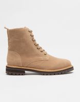 OASIS SOCIETY Tan Lace Up Combat Boots