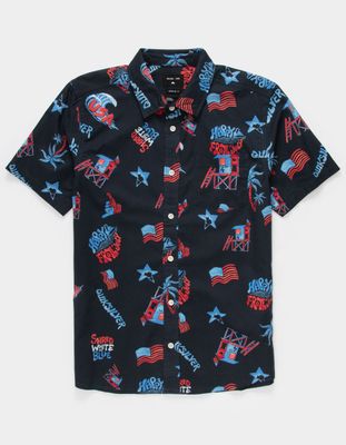 QUIKSILVER 4th of July Boys Button Up Shirt
