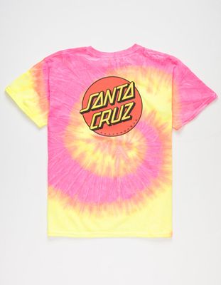 SANTA CRUZ Classic Dot Tie Dye Boys Light Pink T-Shirt