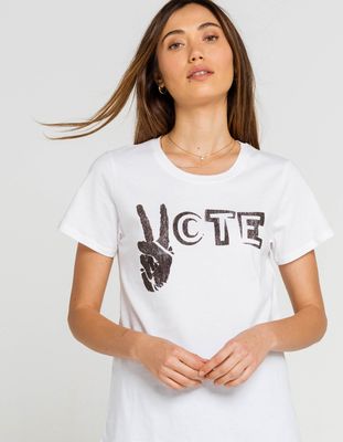 FULL TILT Vote Peace Sign Oversized Tee