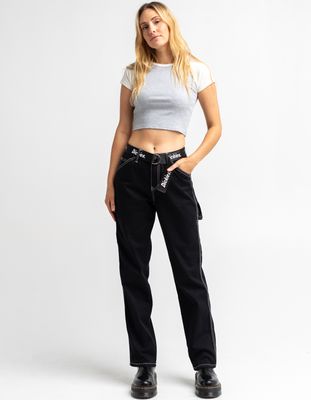 DICKIES Belted Black Carpenter Pants