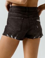 RSQ Curvy High Rise Frayed Shorts