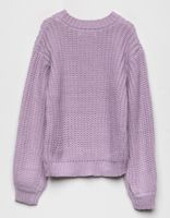 WHITE FAWN Mock Neck Girls Lavender Pullover Sweater