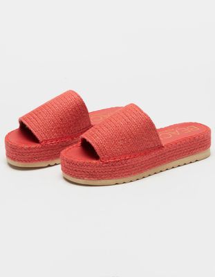 COCONUTS By Matisse Del Mar Red Espadrille Flatform Sandals