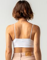 SKY AND SPARROW Emma Solid Ruched Crop Cami