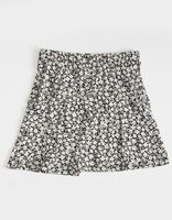 WHITE FAWN Girls Floral Knit Flounce Skirt