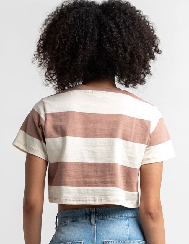 FULL TILT Raglan Womens Brown Crop Tee