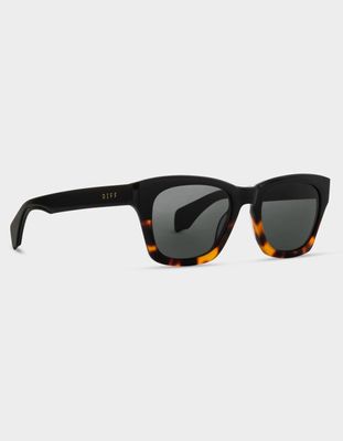 DIFF EYEWEAR Dean Black Tortoise Grey Polarized Sunglasses