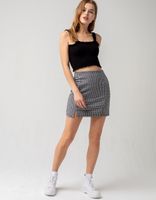 FULL TILT Plaid Front Slit Skirt