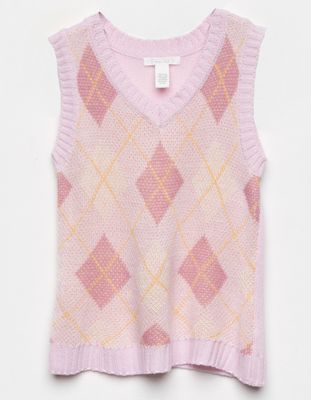 FULL TILT Argyle Girls Vest