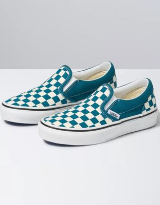 VANS Checkerboard Classic Juniors Slip On Shoes