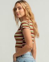 SKY AND SPARROW Retro Stripe Open Back Top