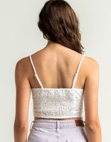 SKY AND SPARROW Eyelet Crop Cami