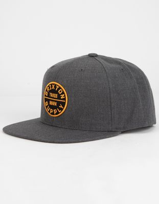 BRIXTON Oath III Gray Snapback Hat