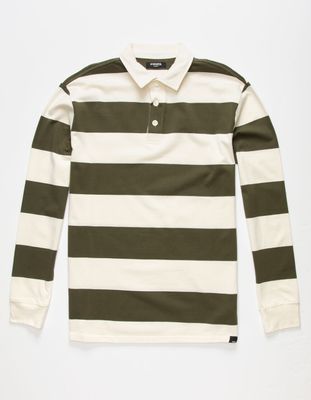 RSQ Olive Combo Classic Rugby Shirt