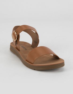 SODA Comfort Ankle Tan Sandals