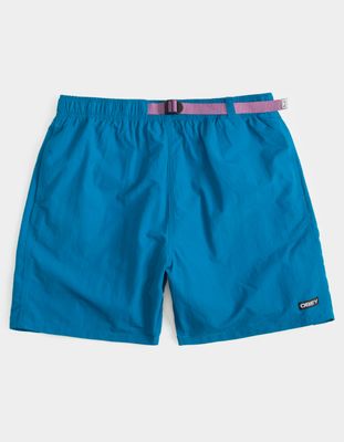 OBEY Easy Relaxed Trek Blue Shorts