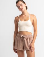 RSQ Brown Velour Shorts