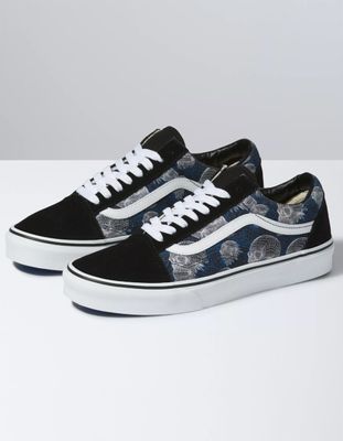 VANS Wireframe Skulls Old Skool Shoes