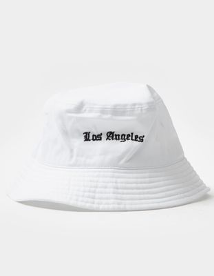 BLUE CROWN Los Angeles White Bucket Hat