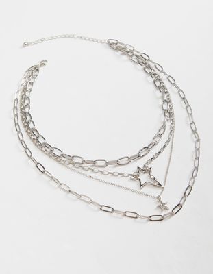 FULL TILT Star Layered Chain Necklace