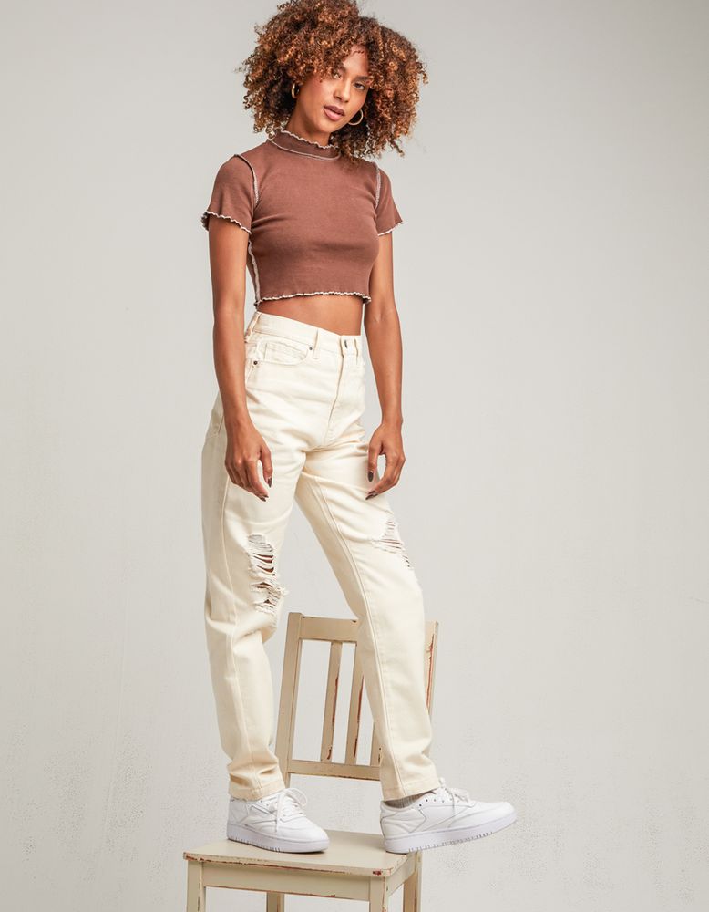 Reese Criss Cross Waist 90s Skinny Jeans