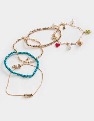 FULL TILT 5 Pack Mushroom Charm Bracelets