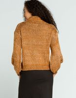 FULL TILT Marled Cowl Neck Rust Sweater