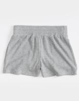 RSQ Rib Pull On Girls Heather Gray Shorts