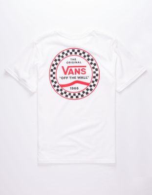 VANS Checkered Side Stripe White Boys T-Shirt
