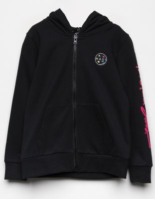 MAUI AND SONS Solid Zip Front Girls Hoodie