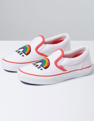 VANS Chenille Rainbow Girls Slip-On Shoes