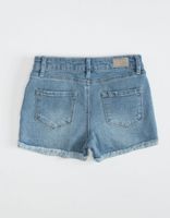 RSQ Mid Rise Cuff Girls Medium Wash Shorts