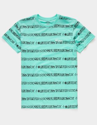 BILLABONG Line Up Stripe Boys Aqua T-Shirt