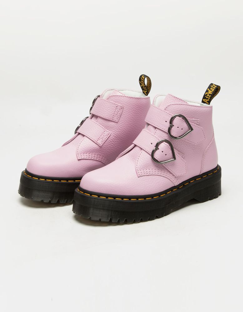 DR. MARTENS Devon Heart Pink Boots