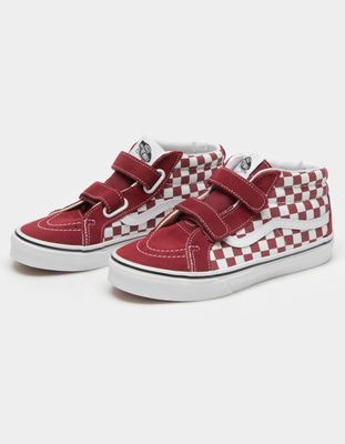 VANS Checkerboard Sk8-Mid Reissue Juniors Velcro Shoes