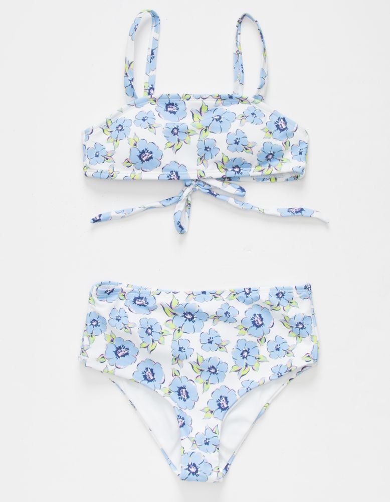 FULL TILT Floral Girls Bandeau Bikini Set