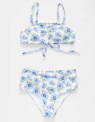 FULL TILT Floral Girls Bandeau Bikini Set
